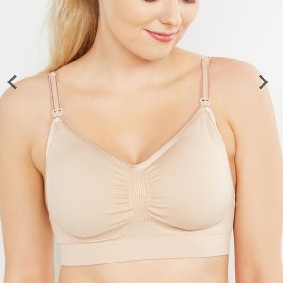 A Pea in the Pod Nursing Bra Seamless Maternity‎ Nude Size XS - Picture 1 of 7
